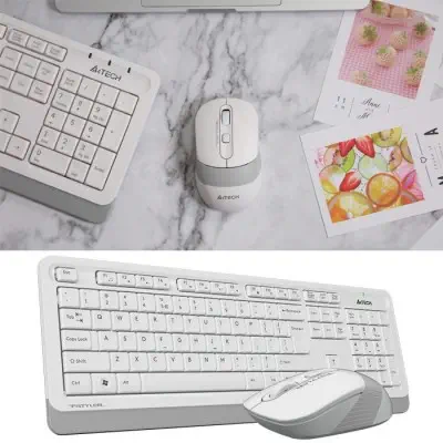 A4 Tech FG1010 USB TR Q Beyaz Kablosuz Klavye Mouse Set