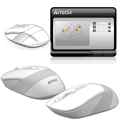 A4 Tech FG1010 USB TR Q Beyaz Kablosuz Klavye Mouse Set