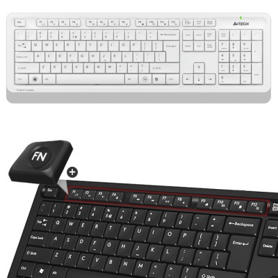 A4 Tech FG1010 USB TR Q Beyaz Kablosuz Klavye Mouse Set