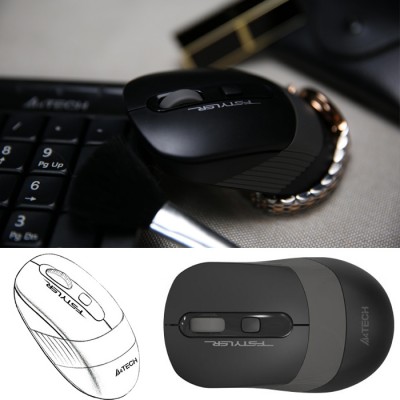 A4 Tech FG1010 USB TR Q Gri Kablosuz Klavye Mouse Set