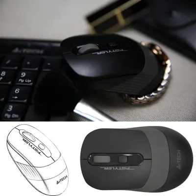 A4 Tech FG1010 USB TR Q Gri Kablosuz Klavye Mouse Set
