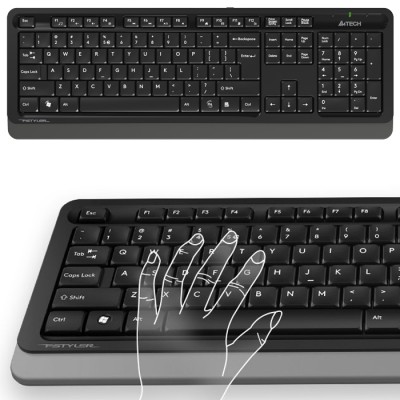 A4 Tech FG1010 USB TR Q Gri Kablosuz Klavye Mouse Set