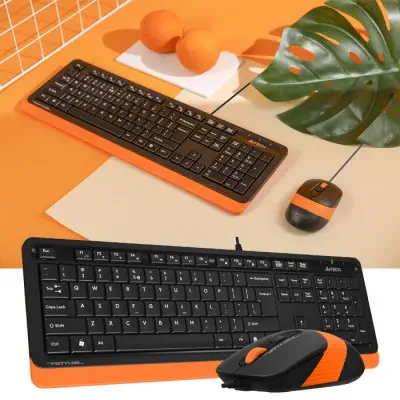 A4 Tech F1010 Turuncu Klavye Mouse Set