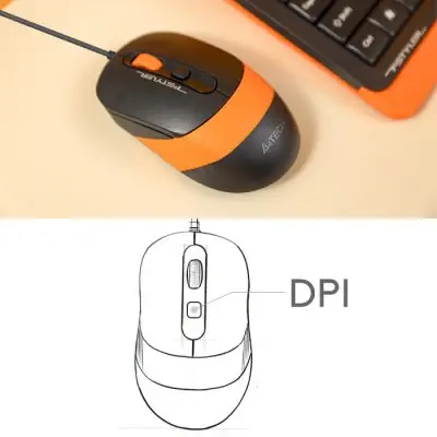 A4 Tech F1010 Turuncu Klavye Mouse Set