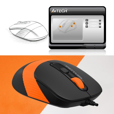 A4 Tech F1010 Turuncu Klavye Mouse Set