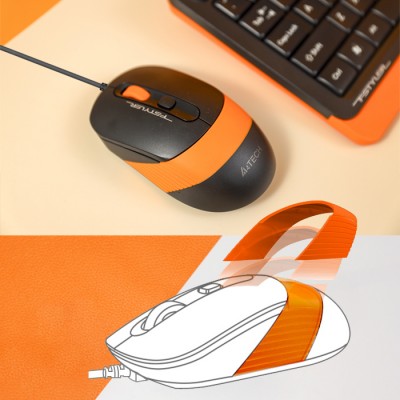 A4 Tech F1010 Turuncu Klavye Mouse Set