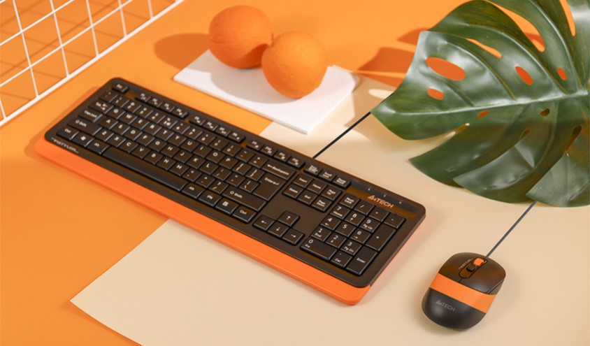 A4 Tech F1010 Turuncu Klavye Mouse Set