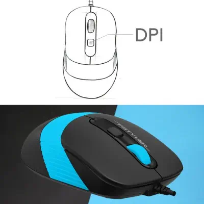 A4 Tech F1010 Mavi Kablolu Klavye Mouse Set