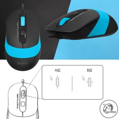 A4 Tech F1010 Mavi Kablolu Klavye Mouse Set