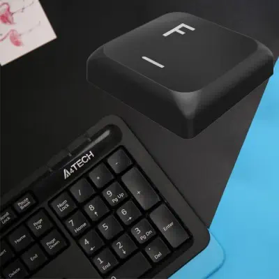 A4 Tech F1010 Mavi Kablolu Klavye Mouse Set