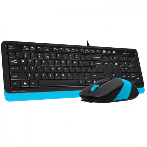 A4 Tech F1010 Mavi Kablolu Klavye Mouse Set