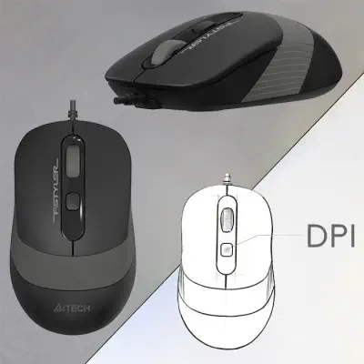 A4 Tech F1010 Gri Kablolu Klavye Mouse Set