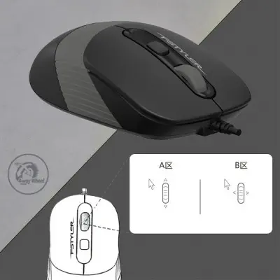 A4 Tech F1010 Gri Kablolu Klavye Mouse Set