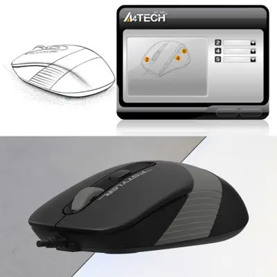 A4 Tech F1010 Gri Kablolu Klavye Mouse Set