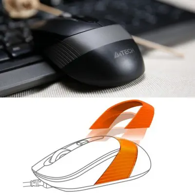 A4 Tech F1010 Gri Kablolu Klavye Mouse Set