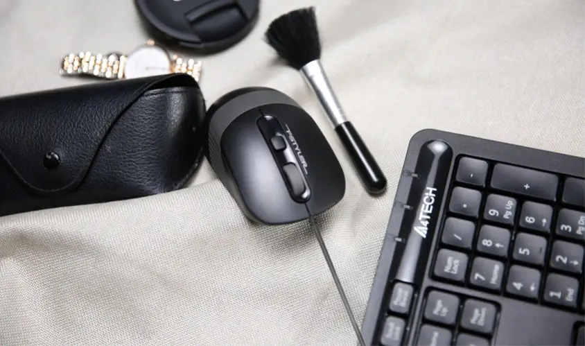 A4 Tech F1010 Gri Kablolu Klavye Mouse Set