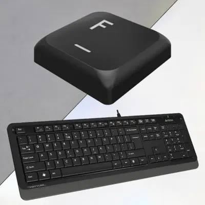 A4 Tech F1010 Gri Kablolu Klavye Mouse Set