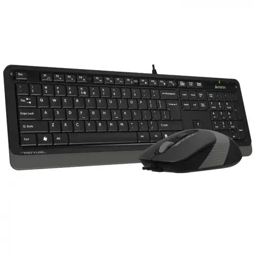 A4 Tech F1010 Gri Kablolu Klavye Mouse Set