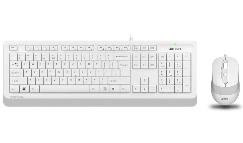 A4 Tech F1010 Beyaz Kablolu Klavye Mouse Set