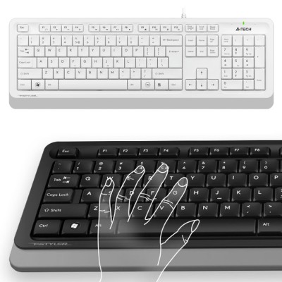 A4 Tech F1010 Beyaz Kablolu Klavye Mouse Set