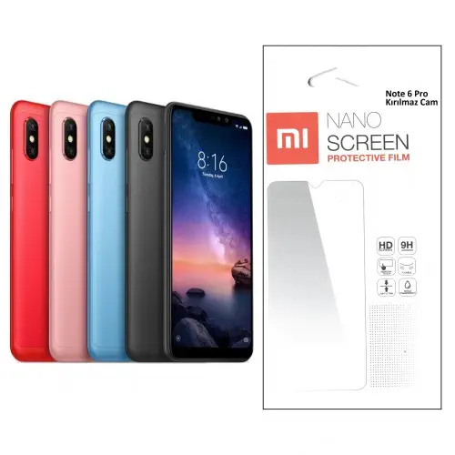 Xiaomi Redmi Note 6 Pro Kırılmaz Cam Ekran Koruyucu