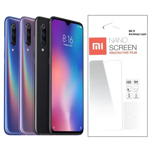 Xiaomi Mi 9 İçin Nano Kırılmaz Cam Ekran Koruyucu