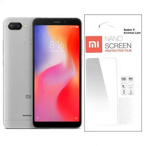 Xiaomi Redmi 6 İçin Nano Kırılmaz Cam Ekran Koruyucu