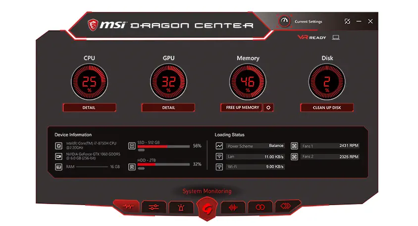 MSI GL65 9SE-014XTR Gaming Notebook