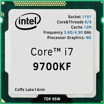 Intel Core i7-9700KF 3.60Ghz 12MB 1151 Fansız İşlemci