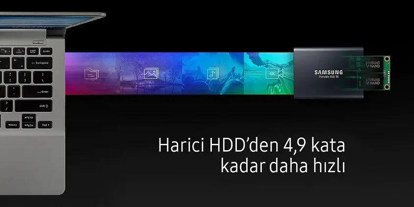 Samsung T5 MU-PA2T0BWW 2TB Taşınabilir SSD Disk