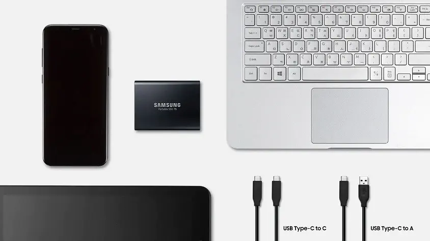 Samsung T5 MU-PA2T0BWW 2TB Taşınabilir SSD Disk