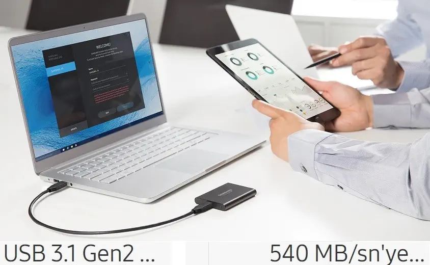 Samsung T5 MU-PA2T0BWW 2TB Taşınabilir SSD Disk