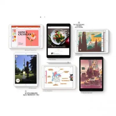 Apple iPad 7. Nesil 128GB Wi-Fi + Cellular 10.2″ Altın MW6G2TU/A Tablet 