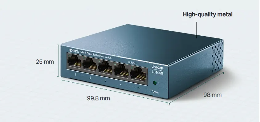 Tp-Link LS105G 5 Port Yönetilemez Switch