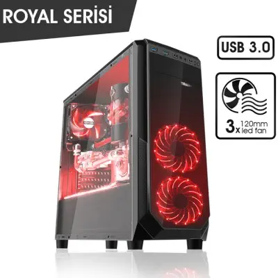 Power Boost Royal VK-G1002S Mid-Tower Gaming Kasa