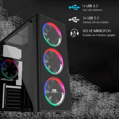 Power Boost VK-G2080C Mid-Tower Gaming Kasa