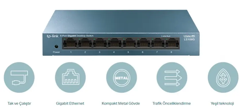 Tp-Link LiteWave LS108G 8 Port Switch