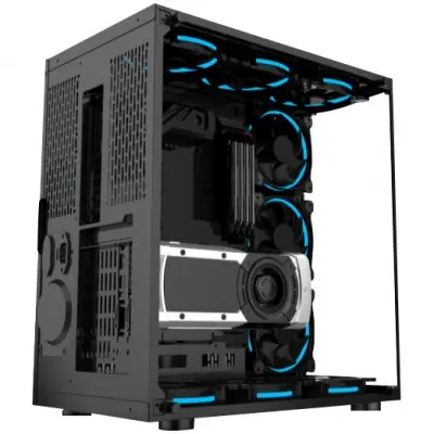 GamePower WARCRY ATX 6*ARGB Sessiz Fan 750W 80+ Bronz Dahili PSU`lu Temper Cam Gaming RGB Kontrolcüsü ve Uzaktan Kumanda Kasa