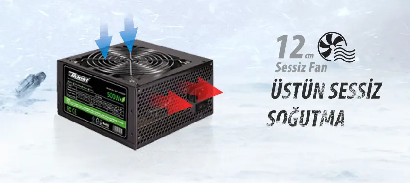 Power Boost BST-ATX500A 500W 80+ 12cm Power Supply