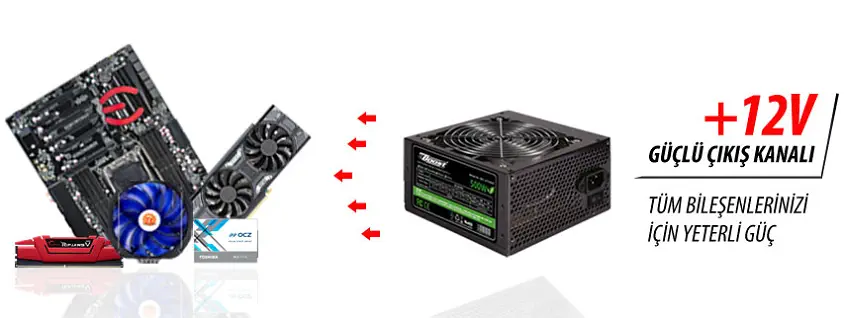 Power Boost BST-ATX500A 500W 80+ 12cm Power Supply