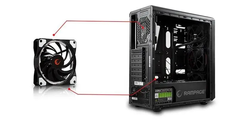 Rampage Shadow 600W Mid-Tower Gaming Kasa