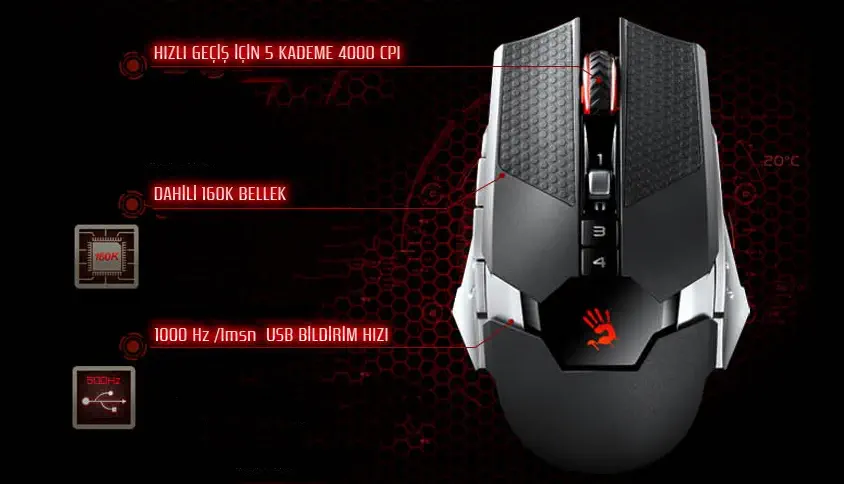 Bloody T5 Multi-Core Kablolu Gaming Mouse