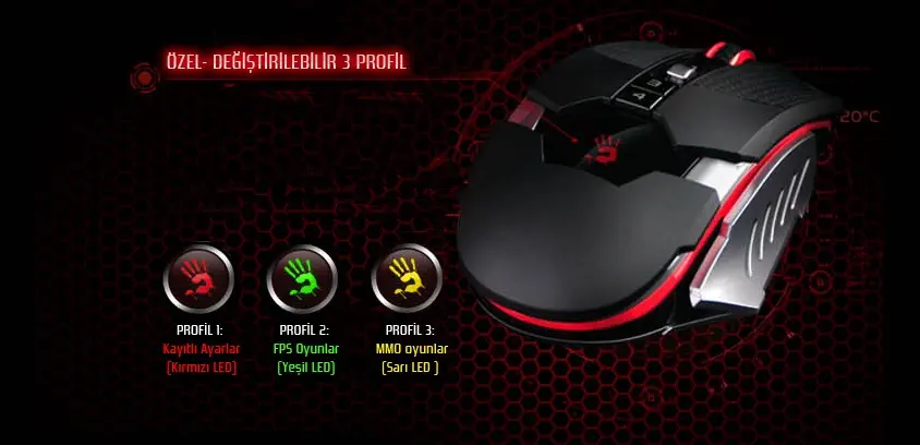 Bloody T5 Multi-Core Kablolu Gaming Mouse