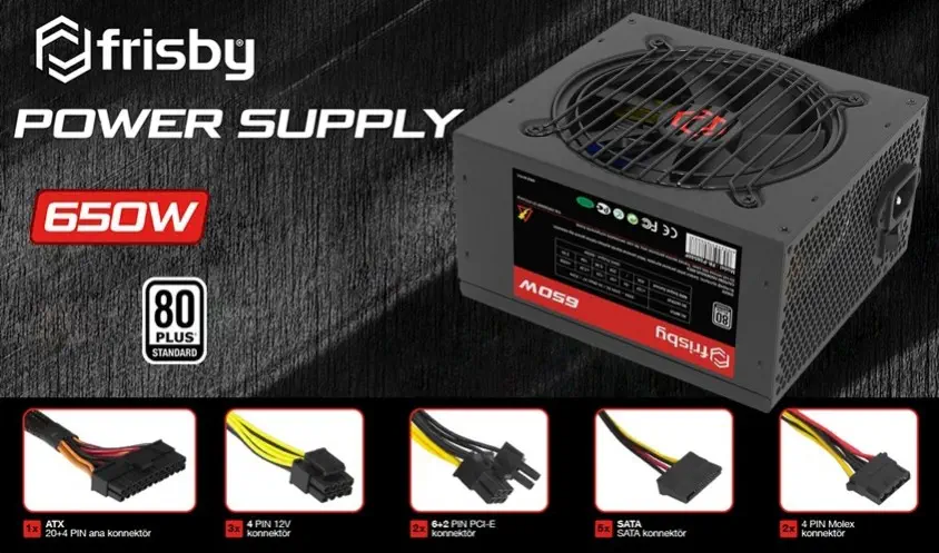 Frisby FR-PS6580P 650W 80 Plus Power Supply