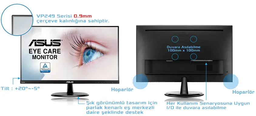 Asus VP249H 23.8 Monitör