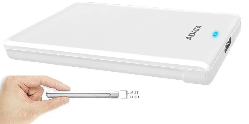 AData HV620S Slim 1TB Taşınabilir Disk Beyaz-AHV620-1TU3-CWH-S