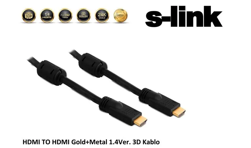 S-Link SL-HDM11 HDMI Ver.1.4 Gold 3D 1.5 Metre 