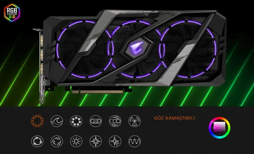 Gigabyte GV-N2080AORUS-8GC Gaming Ekran Kartı