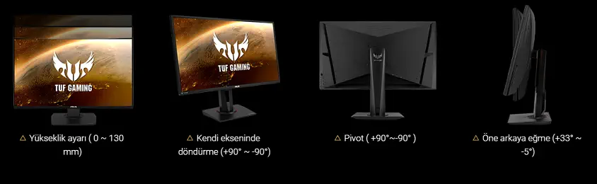 ASUS TUF VG27AQ 27″ 1ms 165Hz Pivot IPS Gaming Monitör