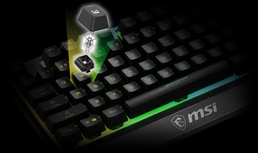 Msi Vigor GK30 RGB Mekanik Hisli TR + Clutch GM11 USB Gaming Klavye Mouse Set